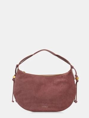 Coccinelle torebka hobo damska zamszowa różowy