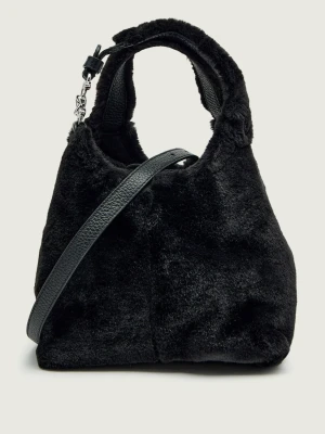 Coccinelle Torebka na ramię C-EASY | z dodatkiem skóry | shearling