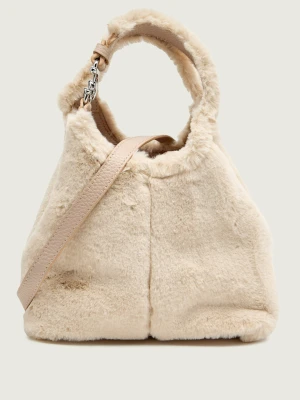 Coccinelle Torebka na ramię C-EASY | z dodatkiem skóry | shearling