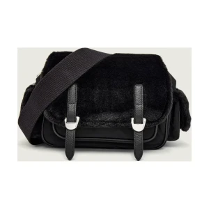 Coccinelle Torebka na ramię Campus | shearling | z dodatkiem skóry