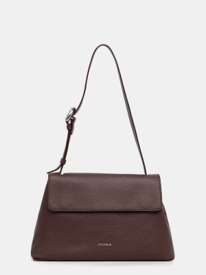 Coccinelle torebka shopper damska skórzana bordowy