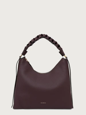 Coccinelle torebka shopper damska skórzana bordowy