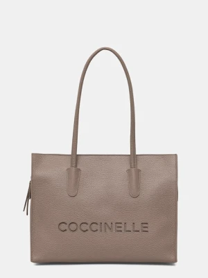 Coccinelle torebka shopper damska skórzana brązowy