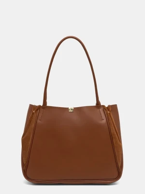 Coccinelle torebka shopper damska skórzana brązowy