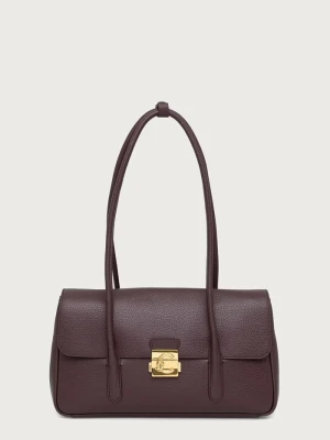Coccinelle torebka shopper damska skórzana C-ME LOCK bordowy
