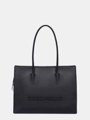 Coccinelle torebka shopper damska skórzana granatowy