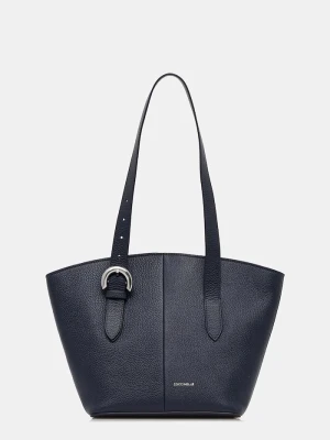 Coccinelle torebka shopper damska skórzana granatowy