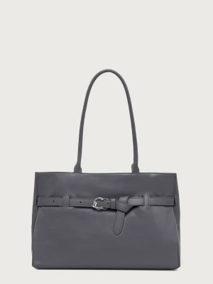 Coccinelle torebka shopper damska skórzana szary