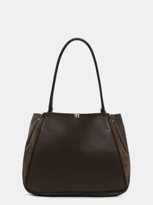 Coccinelle torebka shopper damska skórzana zielony