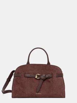 Coccinelle torebka shopper damska zamszowa fioletowy