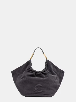 Coccinelle torebka shopper damska zamszowa szary