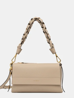 Coccinelle torebka skórzana BOHEME GRANA DOUBLE kolor beżowy E1.M50.12.01.01