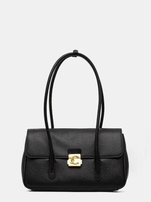 Coccinelle torebka shopper damska skórzana C-ME LOCK czarny