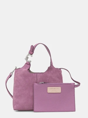 Coccinelle torebka zamszowa kolor fioletowy E1.THE.58.01.01