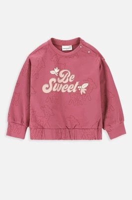 Coccodrillo bluza dziecięca kolor różowy z nadrukiem