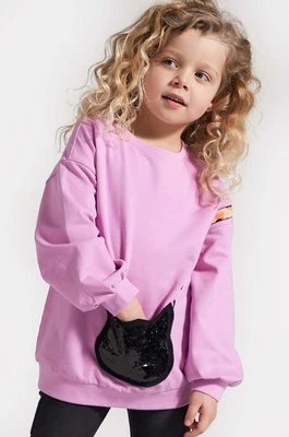 Coccodrillo bluza dziecięca kolor różowy z nadrukiem