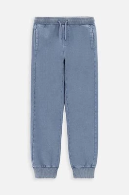 Coccodrillo spodnie dresowe dziecięce kolor niebieski gładkie