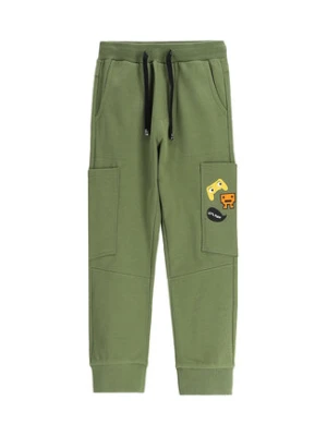 Coccodrillo Spodnie dresowe WC5120105GBK Zielony Slim Fit