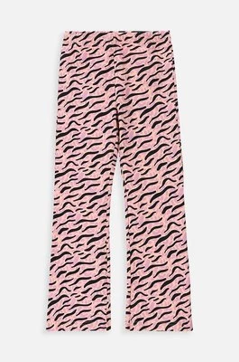 Coccodrillo spodnie dziecięce kolor różowy wzorzyste