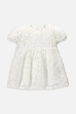 Coccodrillo sukienka niemowlęca kolor beżowy mini rozkloszowana