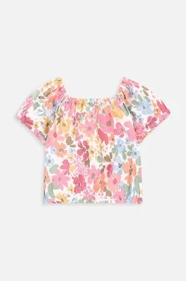 Coccodrillo t-shirt bawełniany dziecięcy kolor różowy