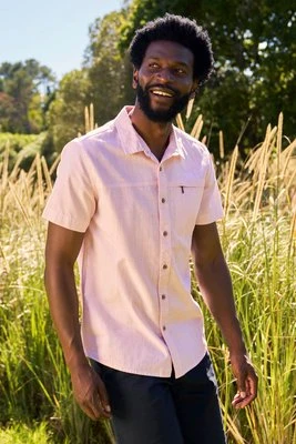 Coconut Slub Texture - koszula męska - Light Pink Mountain Warehouse