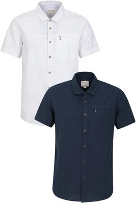 Coconut Slub Texture koszula męska z krótkim rękawem - 2-pak - Mountain Warehouse