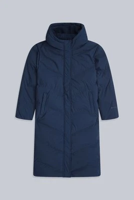 Cocoon — damska ocieplana kurtka z podszewką typu Borg - Navy Animal