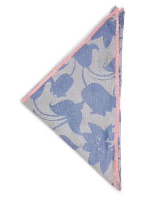 Codello Damski szalik trójkątny Kobiety Bawełna niebieski|różowy wzorzysty,