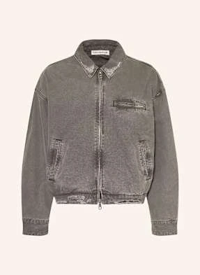 Cole Buxton Kurtka Jeansowa Distressed Trucker schwarz