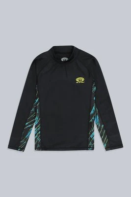 Cole dziecięca koszulka typu rash vest z materiałów z recyklingu - Black Animal