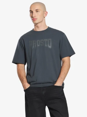 Collage t-shirt męski bawełniany czarny Prosto