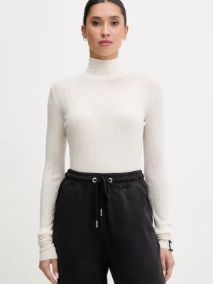 Colmar sweter wełniany damski kolor beżowy lekki z półgolfem 7907.2ZP