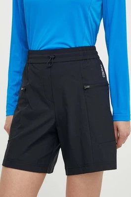Colmar szorty outdoorowe kolor czarny gładkie high waist