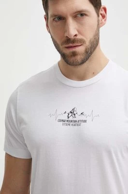 Colmar t-shirt męski kolor biały z nadrukiem