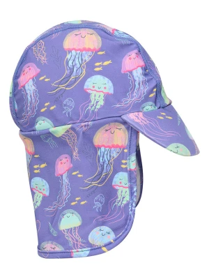 Color Kids Czapka w kolorze fioletowym z osłoną karku rozmiar: 52 cm