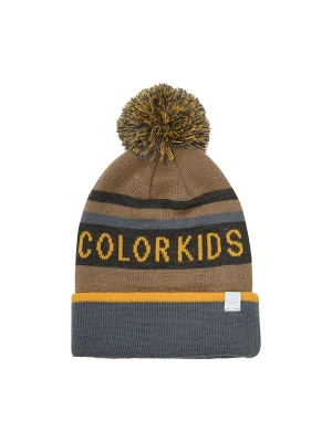 Color Kids Czapka w kolorze jasnobrązowo-szarym rozmiar: 56 cm