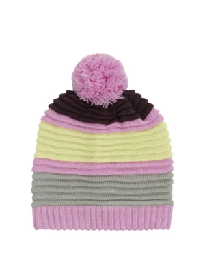 Color Kids Czapka w kolorze jasnoróżowo-szaro-żółtym rozmiar: 54 cm