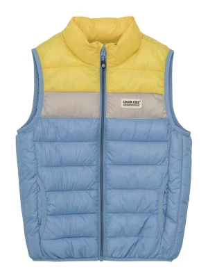 Color Kids Kamizelka pikowana w kolorze niebiesko-żółtym rozmiar: 164