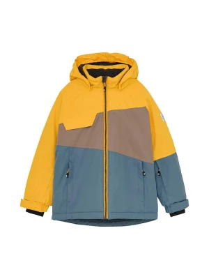 Color Kids Kurtka narciarska w kolorze żółto-jasnobrązowo-niebieskim rozmiar: 122