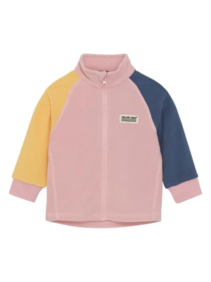 Color Kids Kurtka polarowa w kolorze jasnoróżowo-żółto-granatowym rozmiar: 104