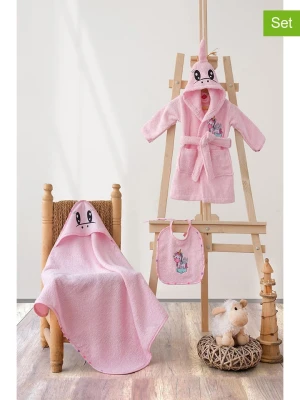 Colorful Cotton 3-częściowy zestaw w kolorze jasnoróżowym rozmiar: onesize