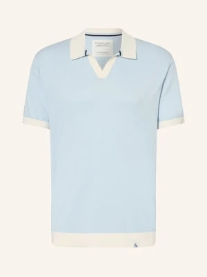 Colours & Sons Dzianinowa Koszulka Polo blau