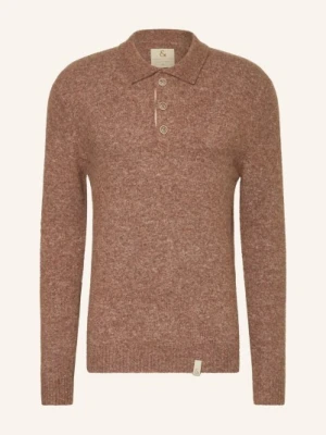 Colours & Sons Dzianinowa Koszulka Polo braun