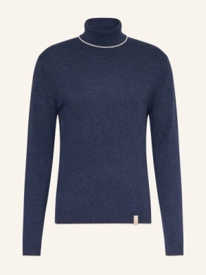 Colours & Sons Sweter Z Golfem Z Wełny Merynosowej blau