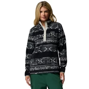Columbia Benton Spring Printed 1/2 Snap 2085611012, Damskie, Czarne, polary, poliester, rozmiar: S