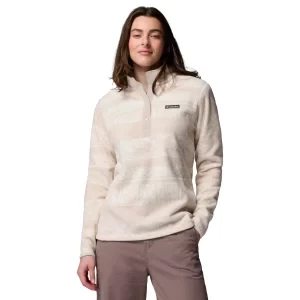 Columbia Benton Spring Printed 1/2 Snap 2085611278, Damskie, Beżowe, polary, poliester, rozmiar: L