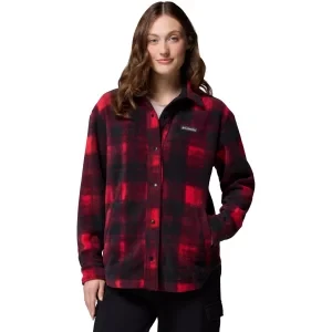 Columbia Benton Springs Fleece Shirt Jacket II 2085661613, Damskie, Czerwone, kurtki, poliester, rozmiar: L
