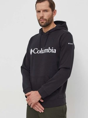 Columbia bluza CSC Basic Logo męska kolor czarny z kapturem z nadrukiem 1681664