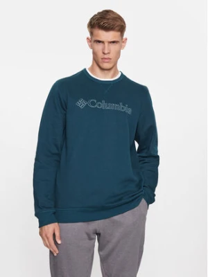 Columbia Bluza Logo Fleece Crew Niebieski Regular Fit
